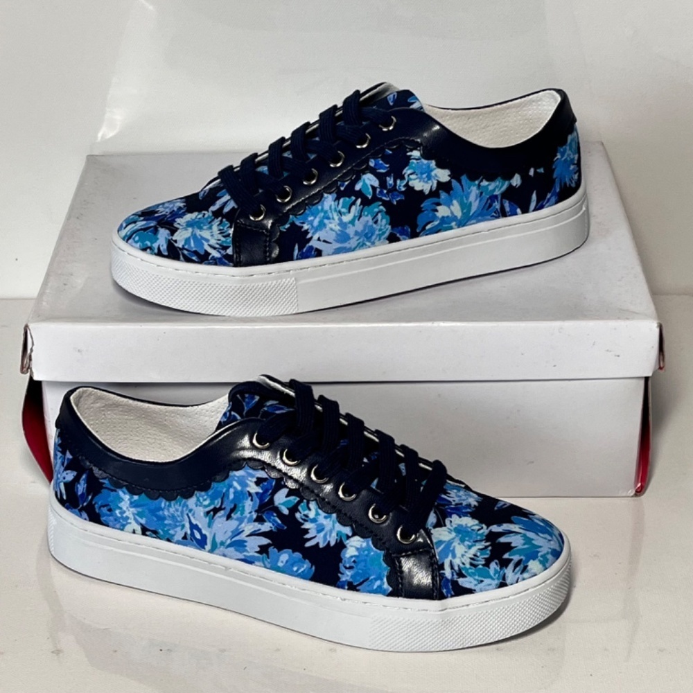 Isaac Mizrahi Live! Floral Printed Sneakers - Picture 4 of 7